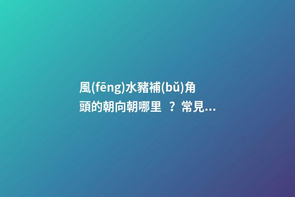 風(fēng)水豬補(bǔ)角頭的朝向朝哪里？常見(jiàn)的房屋補(bǔ)角方法？